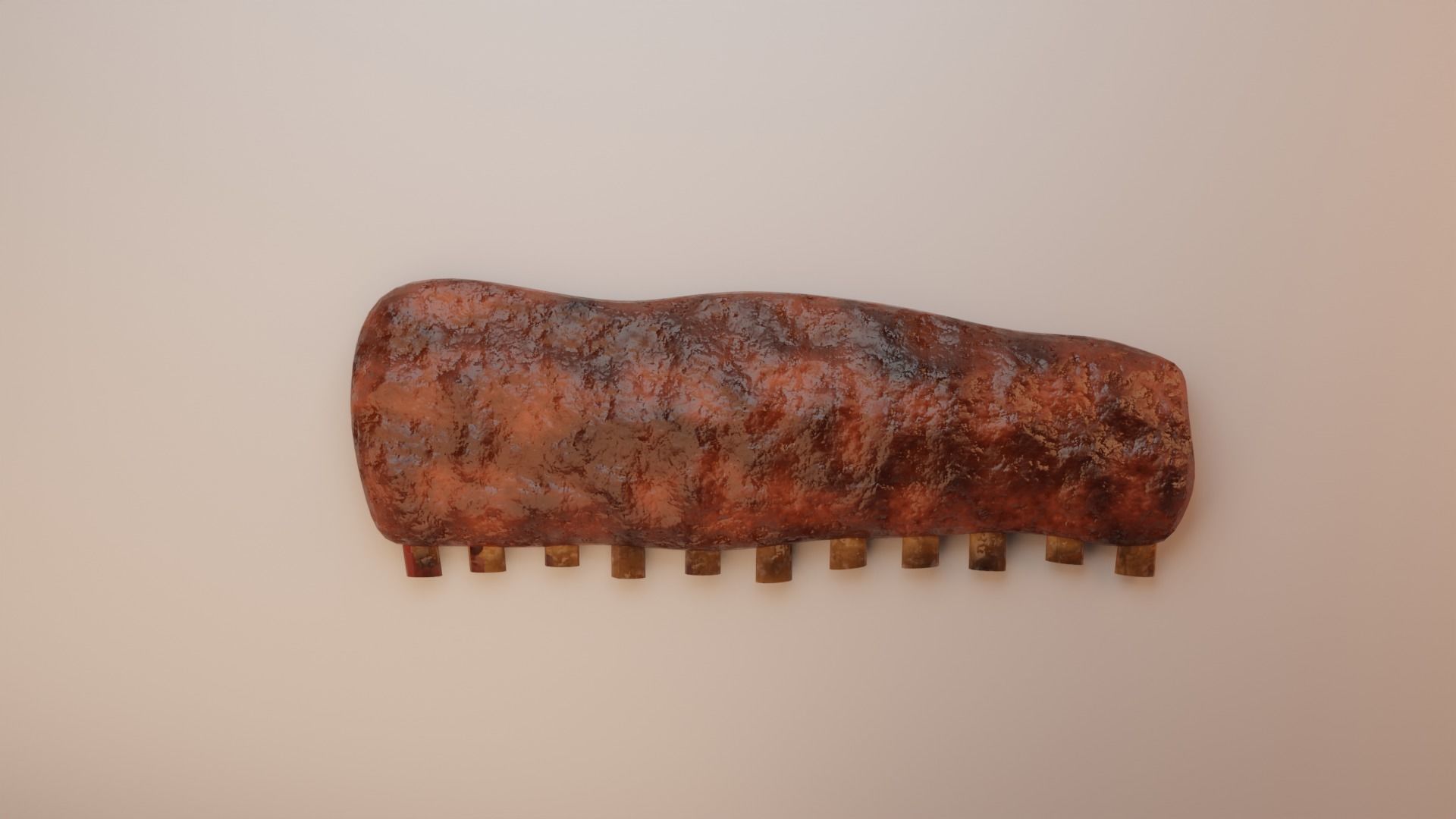 Low poly Rack of Ribs Low-poly 3D model_3