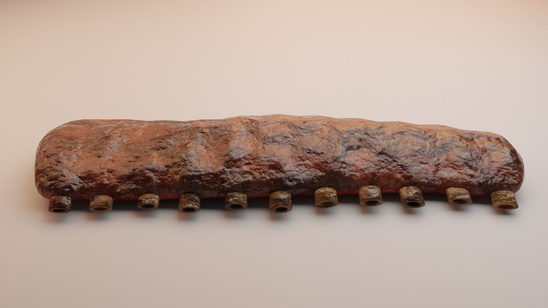 Low poly Rack of Ribs Low-poly 3D model_2