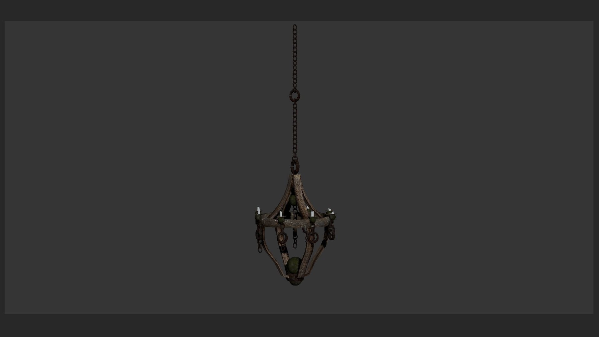 old chandelier collection Low-poly 3D model_11