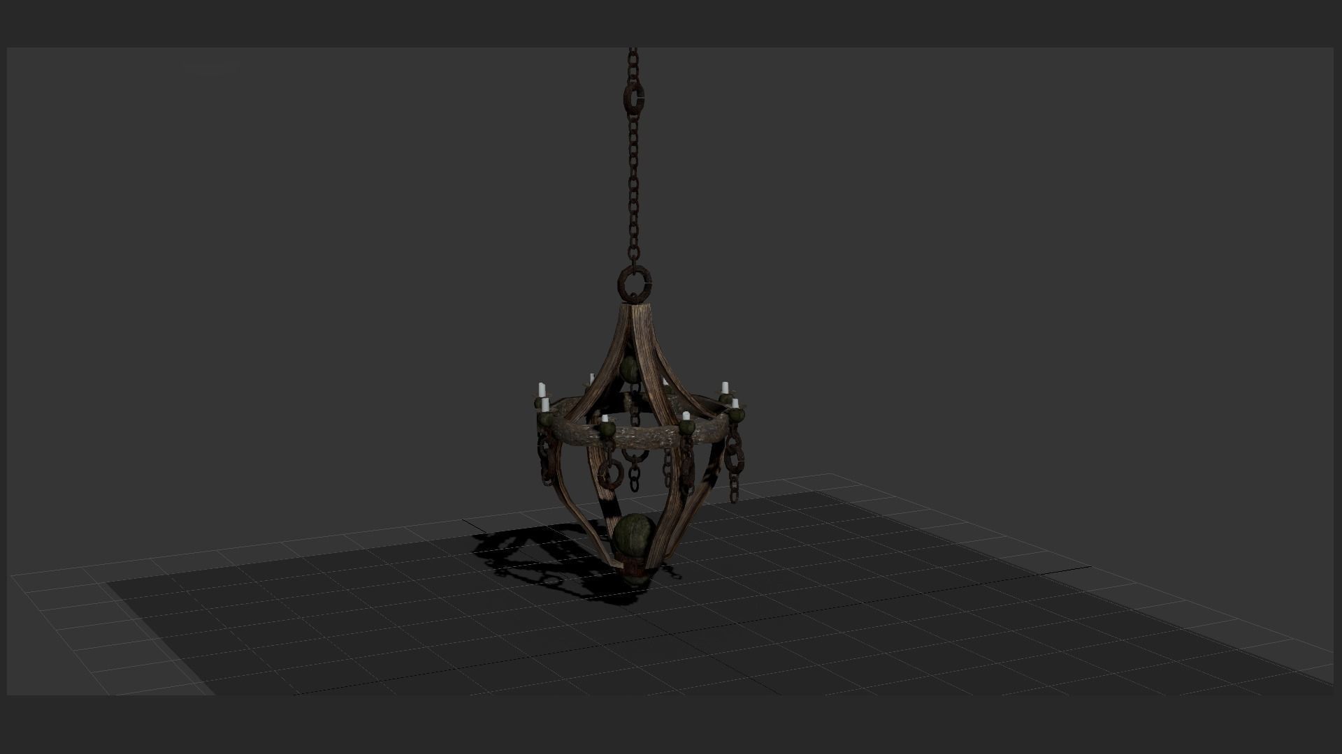 old chandelier collection Low-poly 3D model_13