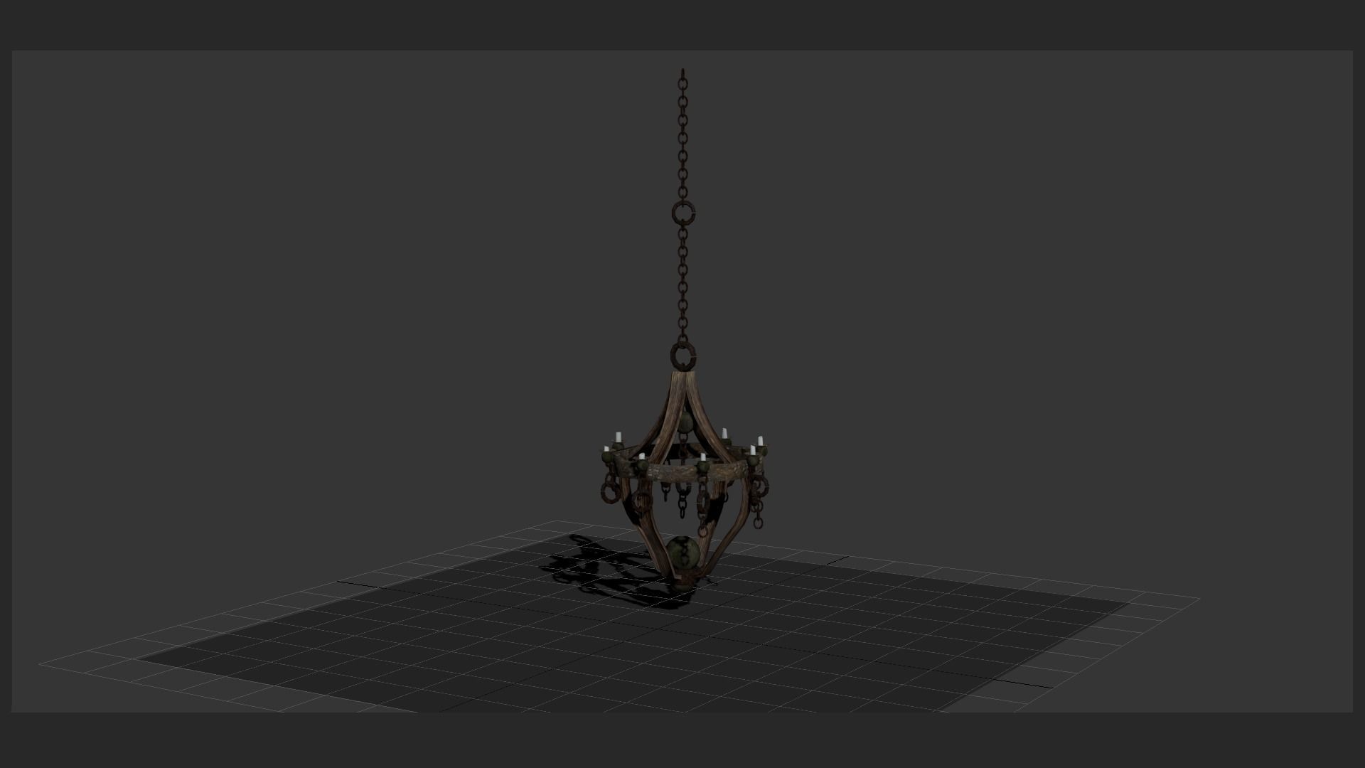 old chandelier collection Low-poly 3D model_14