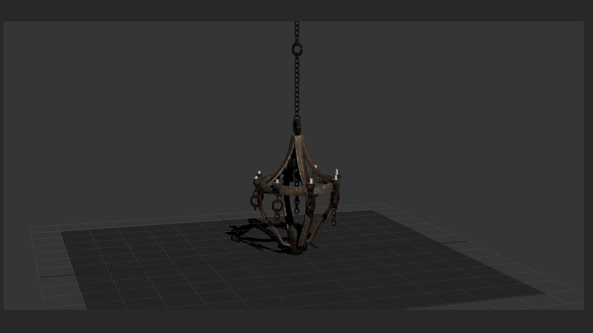 old chandelier collection Low-poly 3D model_9