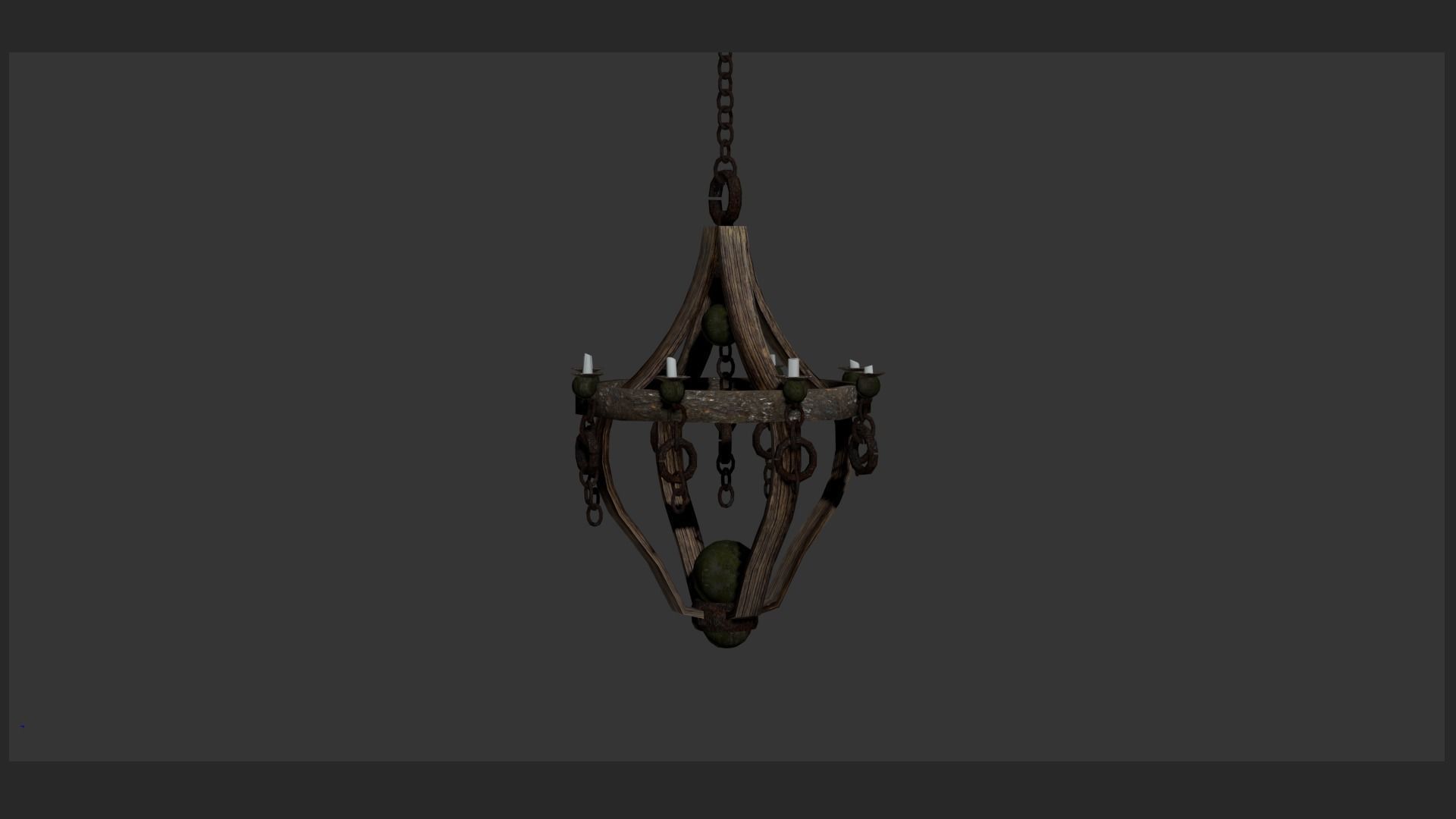 old chandelier collection Low-poly 3D model_12