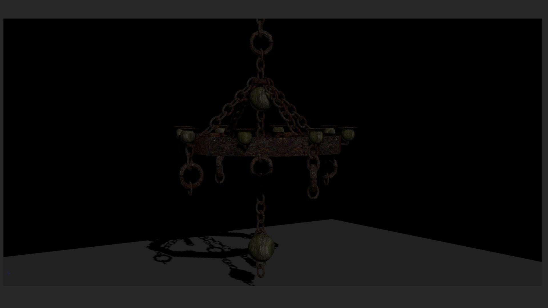 old chandelier collection Low-poly 3D model_6