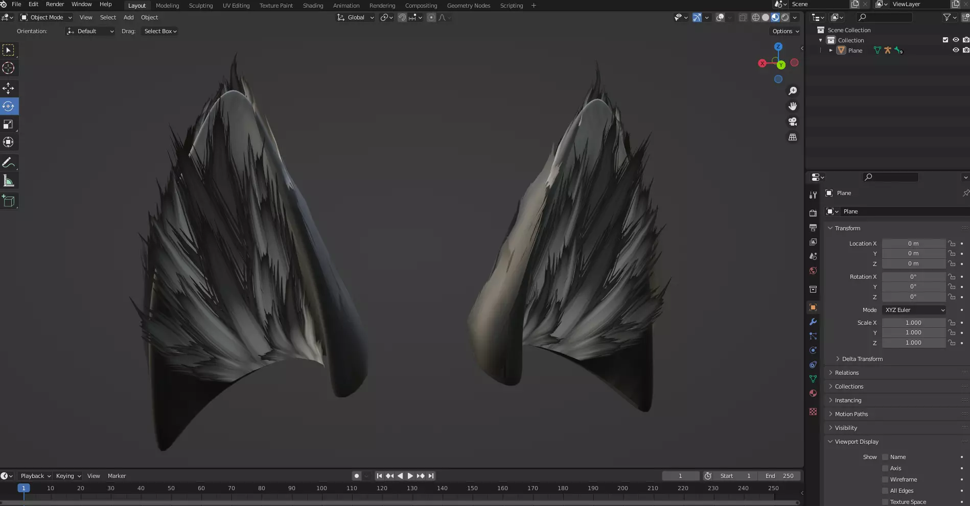 Anime Wolf Ears Fully Rigged VRCHAT Ready FBX and BLENDER FILE  Low-poly 3D model_0