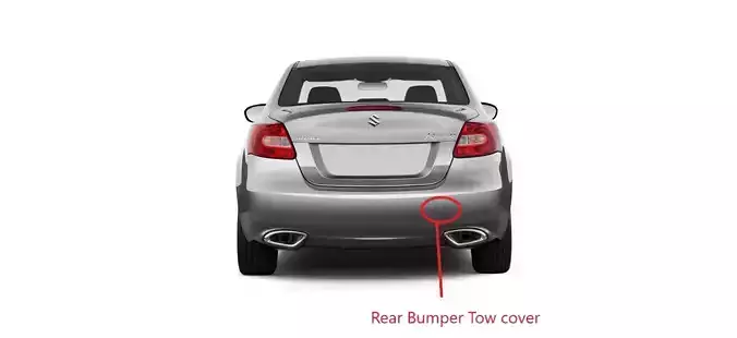 Suzuki Kizashi Rear Bumper Tow cover 3D print model