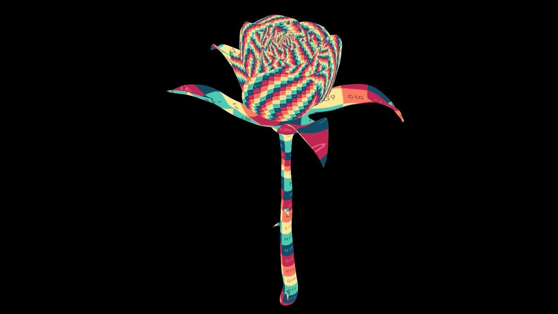 Red Rose 3D model_17