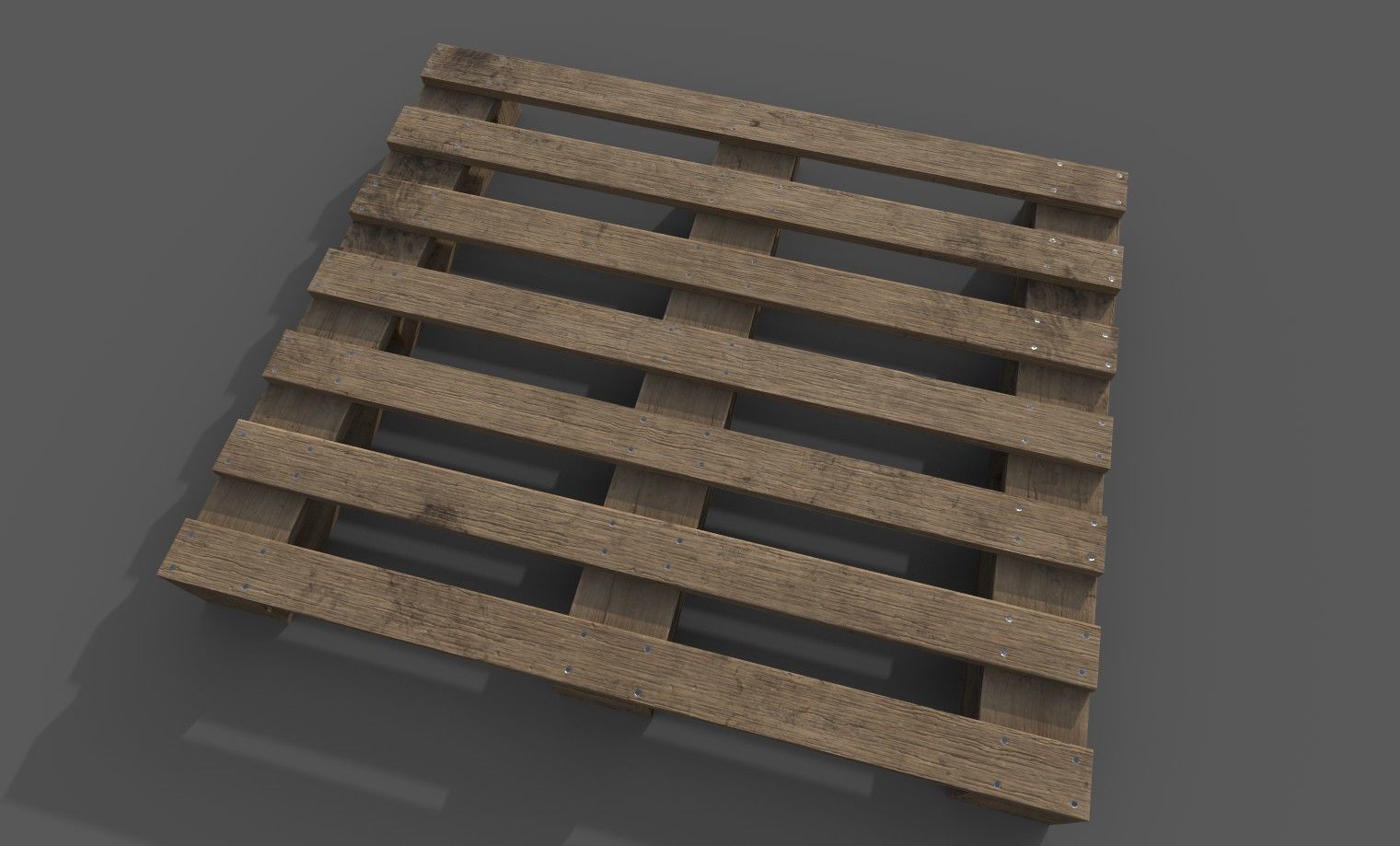 Wooden Pallet  Low-poly 3D model_3