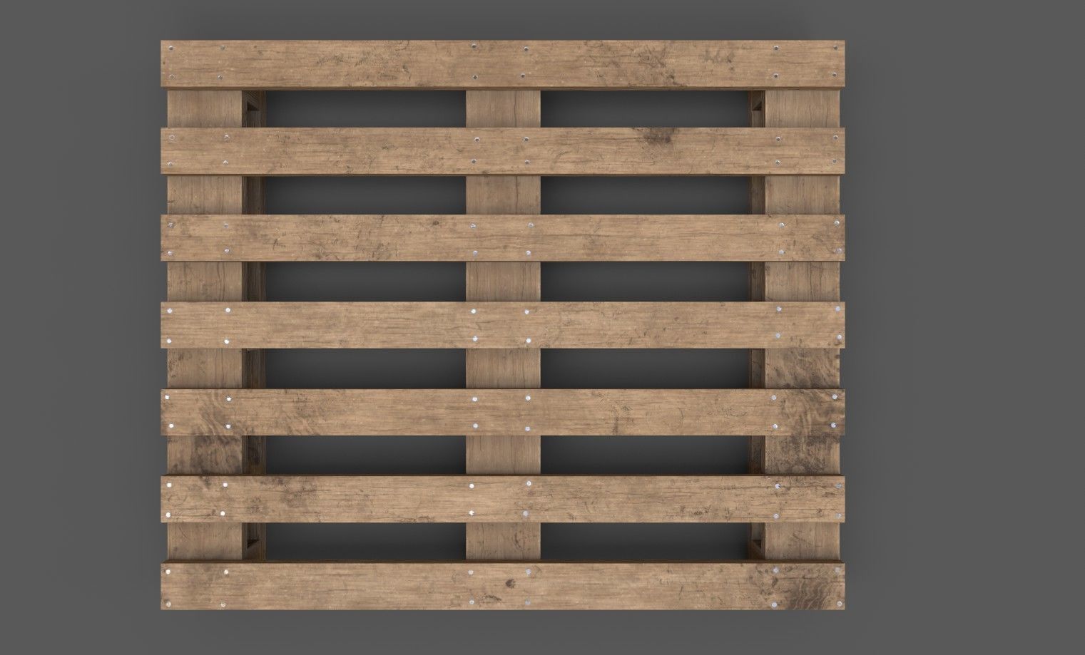 Wooden Pallet  Low-poly 3D model_9