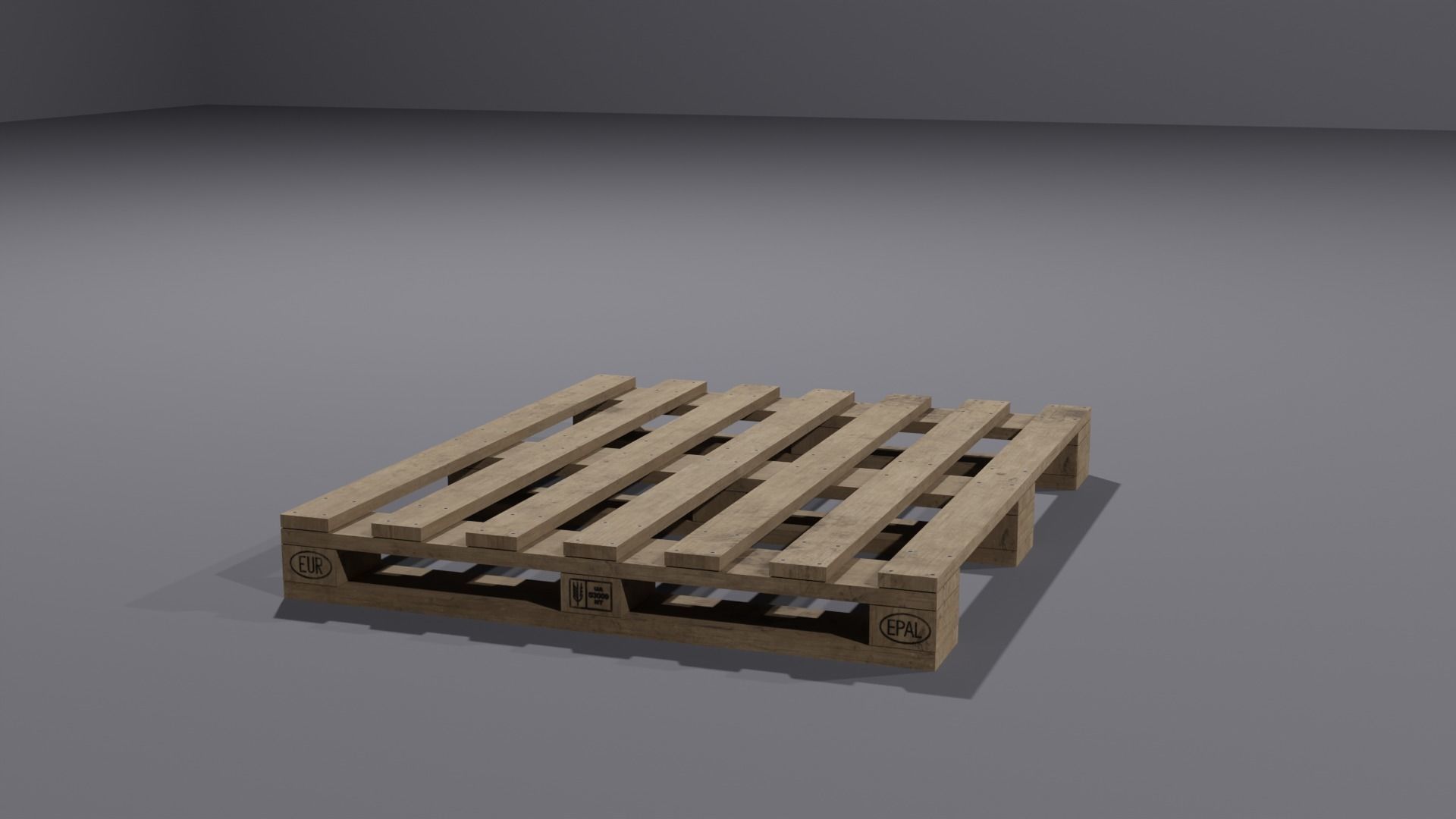Wooden Pallet  Low-poly 3D model_11