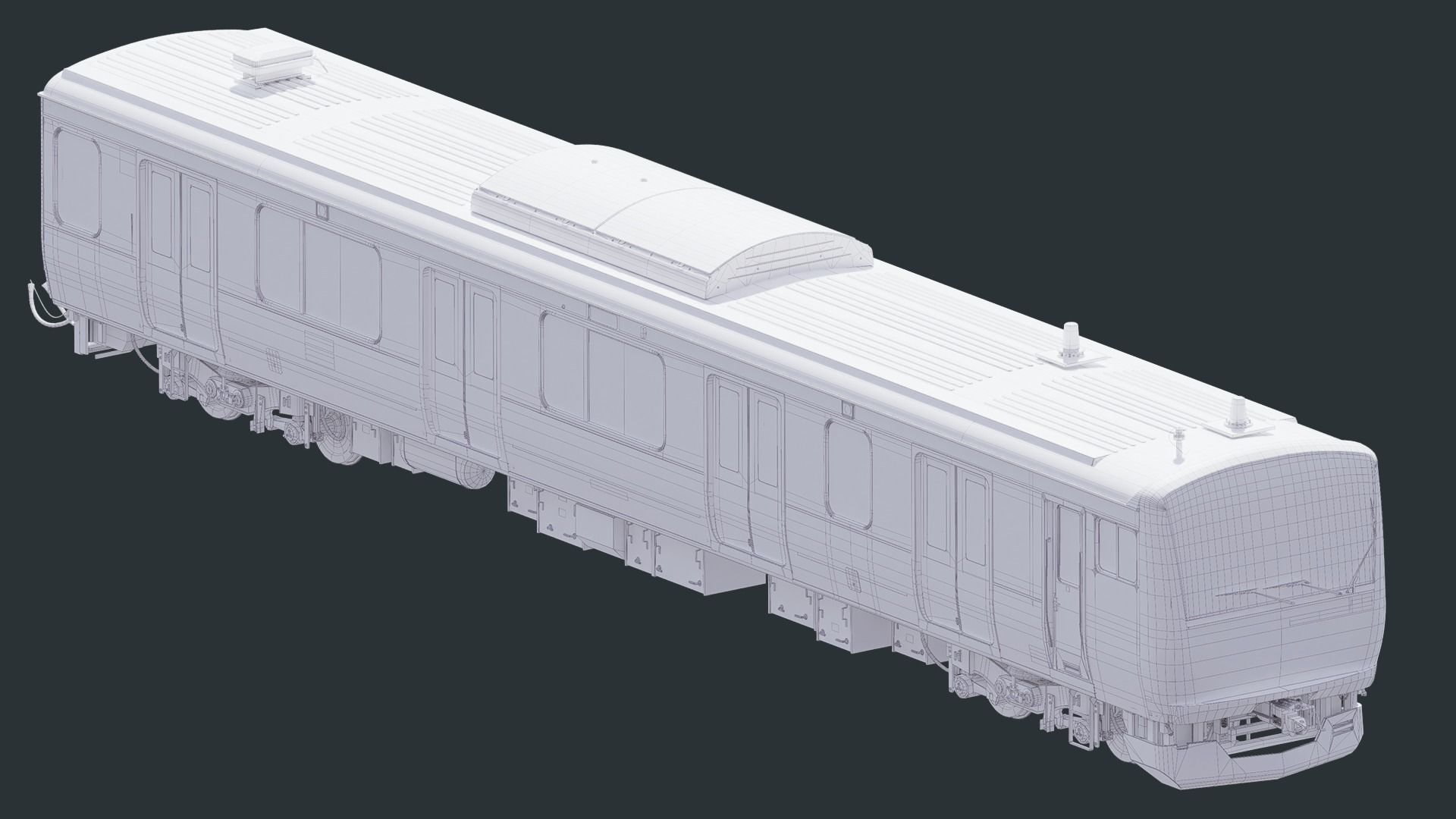 Rigged Train Japan Keihin-Tohoku E233 Series HEAD ONLY 3D model_13