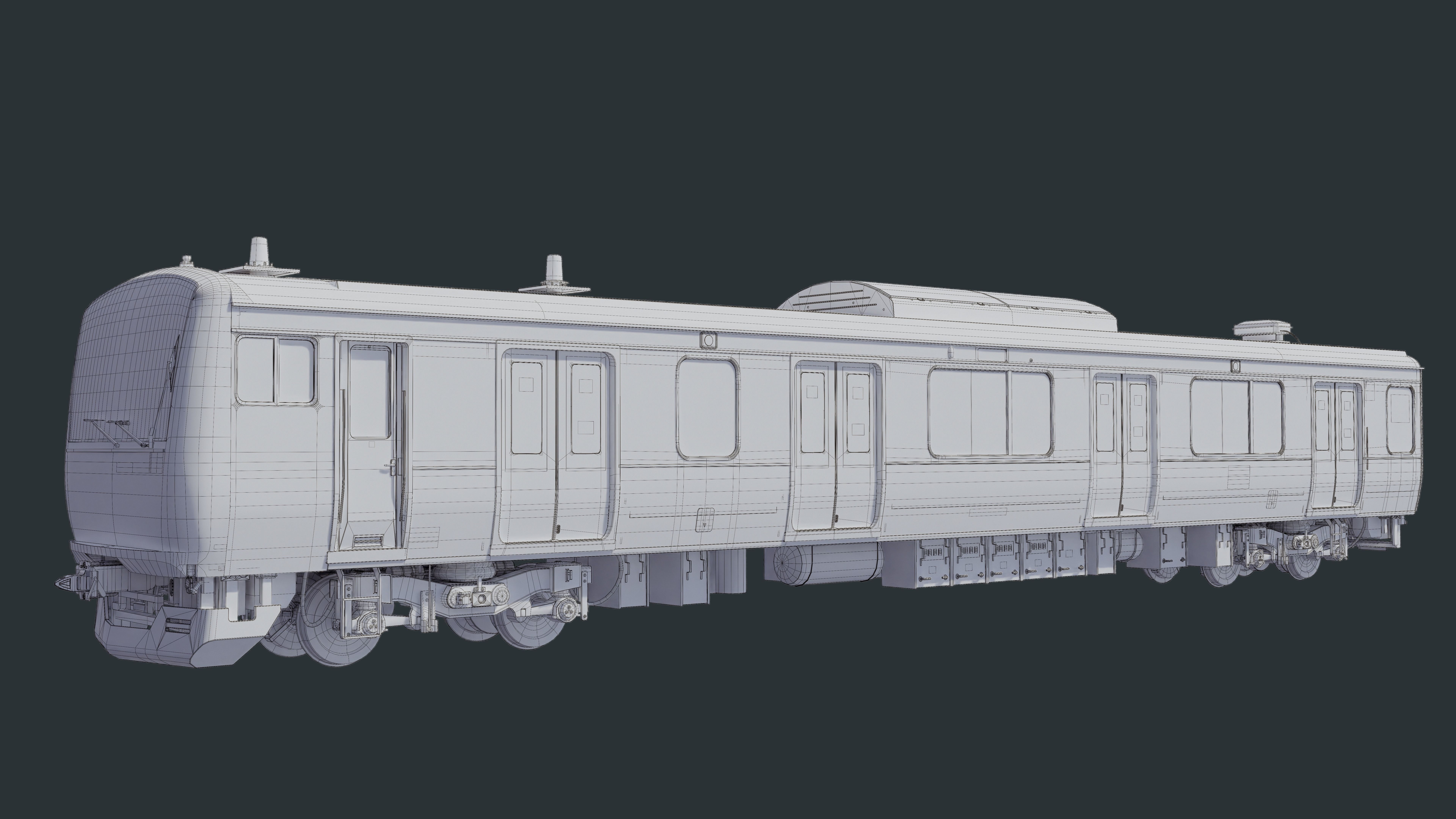 Rigged Train Japan Keihin-Tohoku E233 Series HEAD ONLY 3D model_14