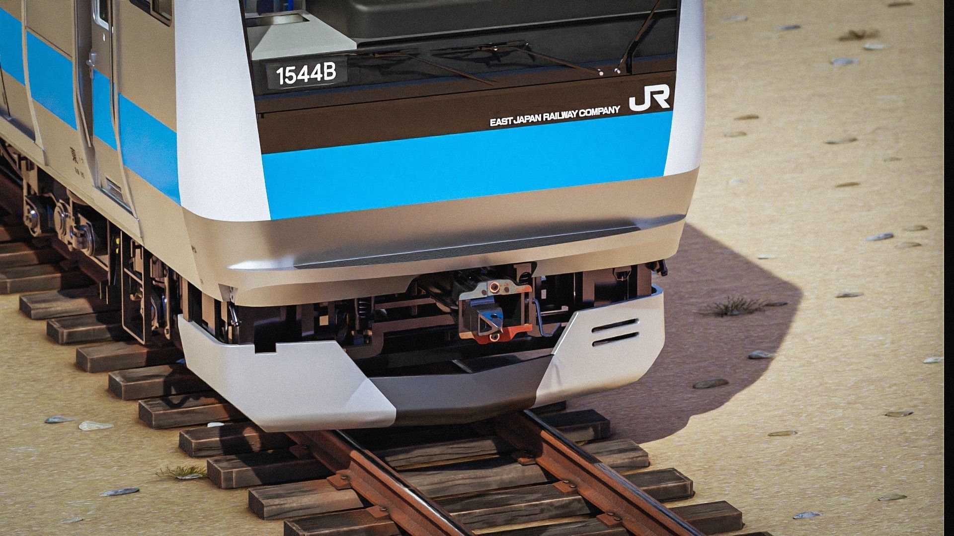 Rigged Train Japan Keihin-Tohoku E233 Series HEAD ONLY 3D model_4