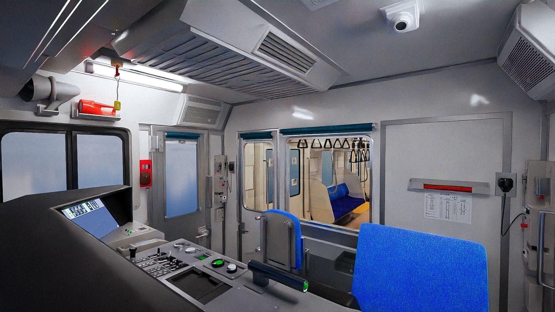 Rigged Train Japan Keihin-Tohoku E233 Series HEAD ONLY 3D model_11