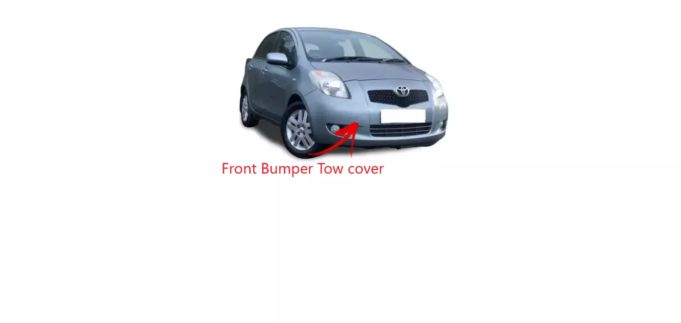 Toyota Yaris 2007 front bumper tow cover 3D print model_0