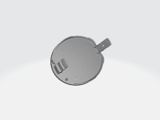 Toyota Yaris 2007 front bumper tow cover 3D print model_4