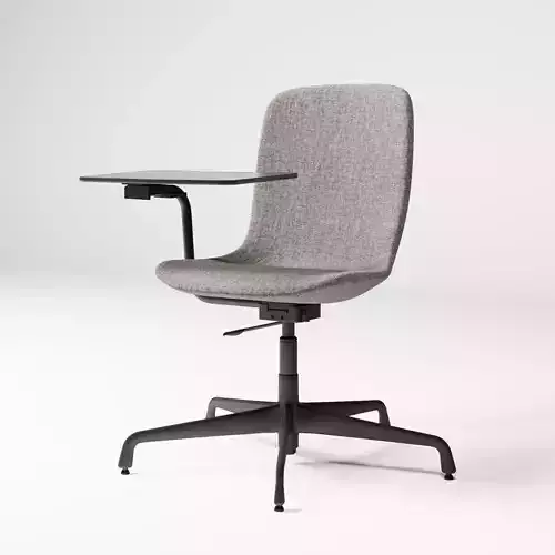 Study lecture chair with side table