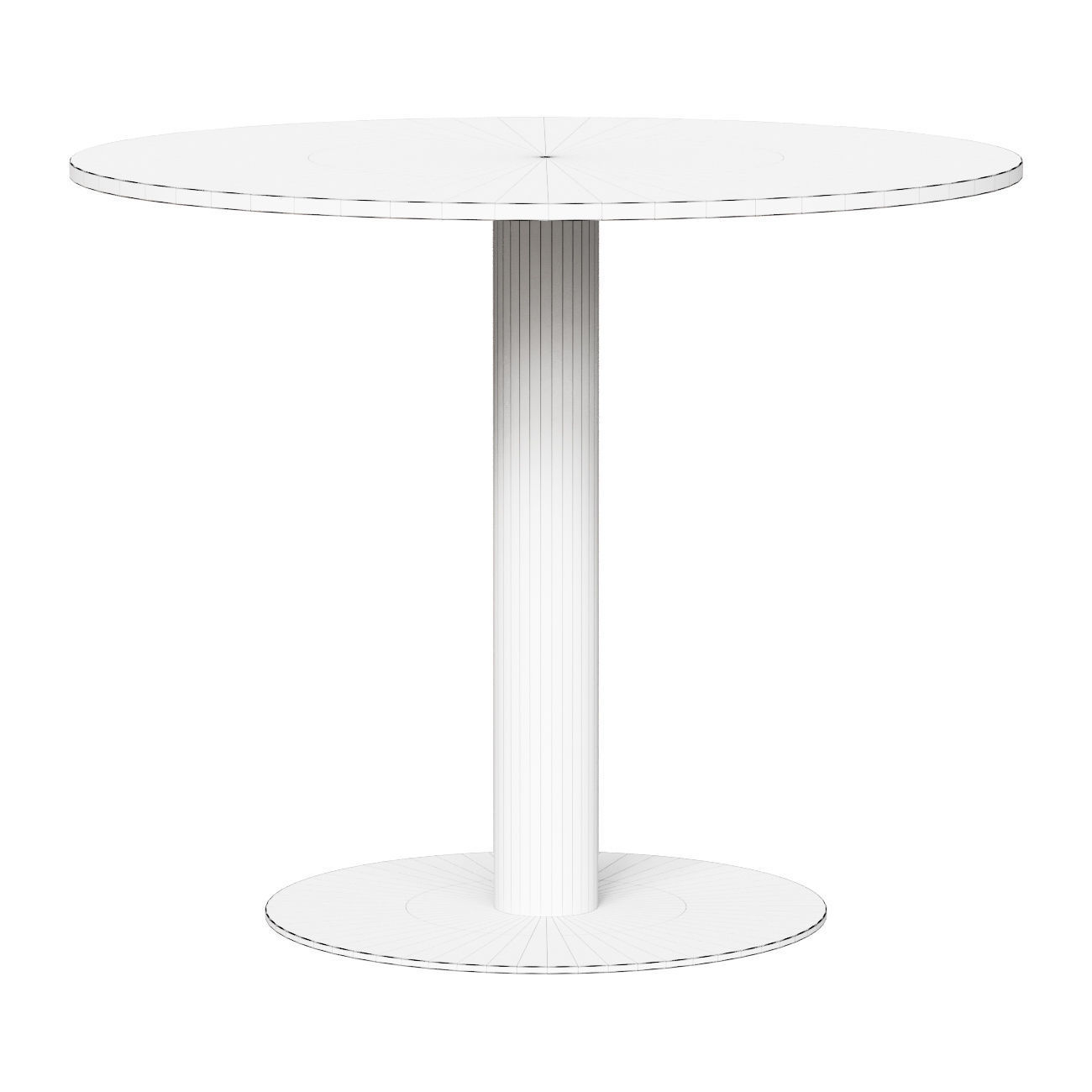 In Between SK18 Dining Table  Black Nero Marquina 3D model_1