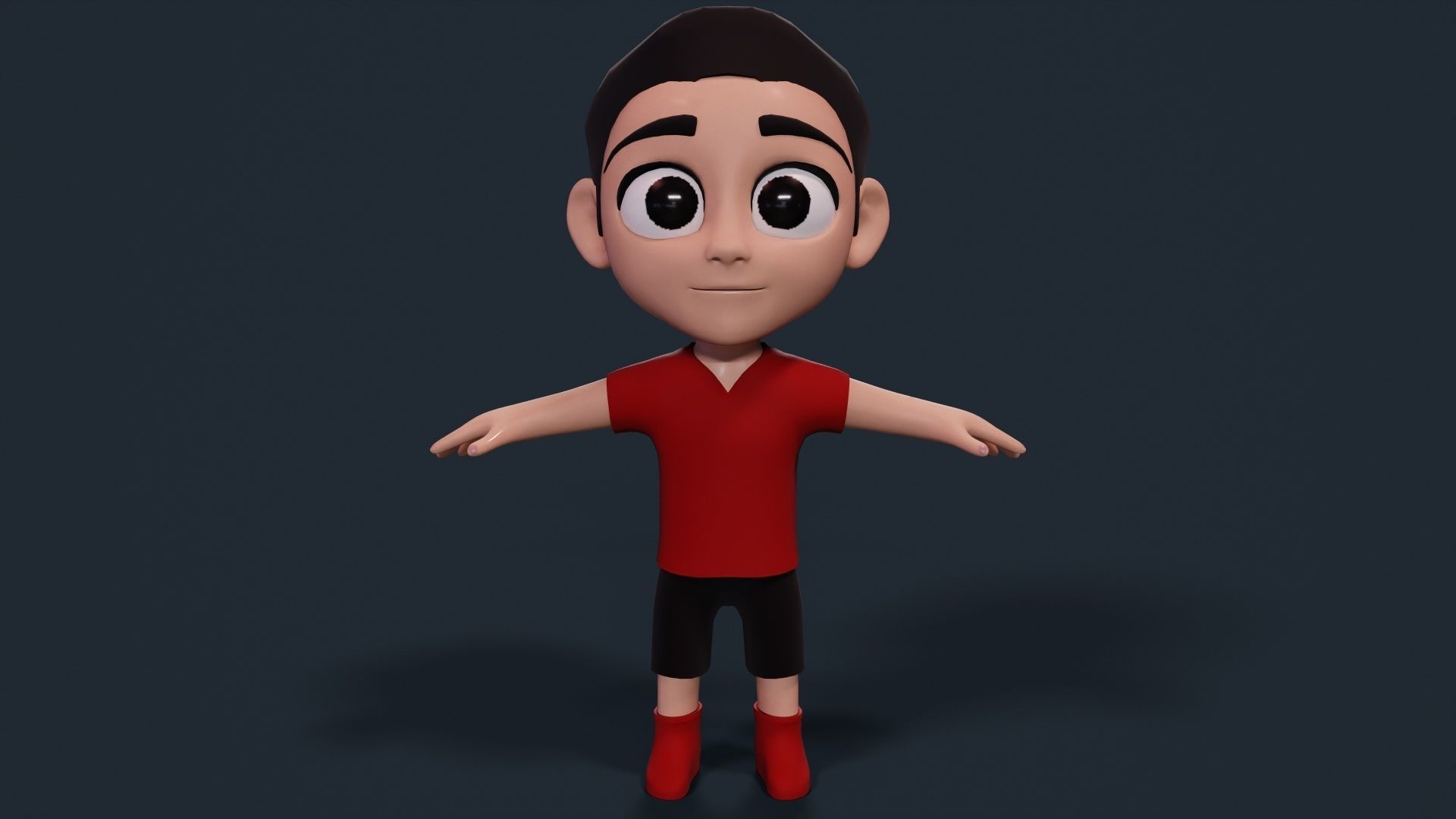 3d Boy  Low-poly 3D model_3
