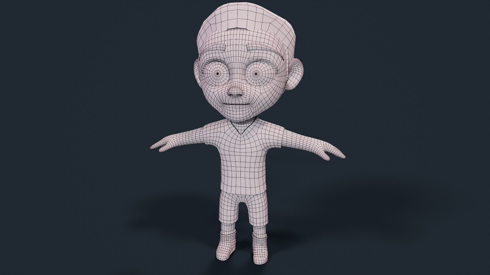 3d Boy  Low-poly 3D model_8