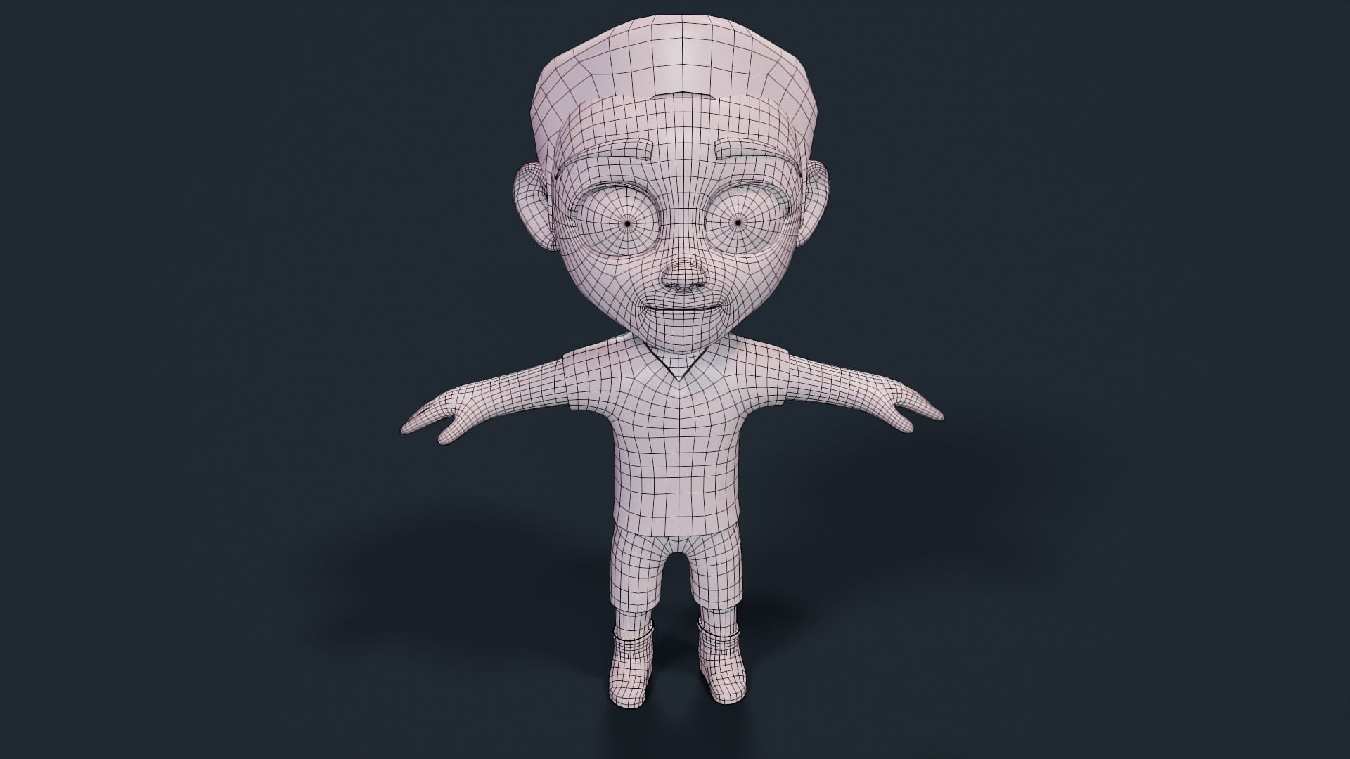 3d Boy  Low-poly 3D model_7