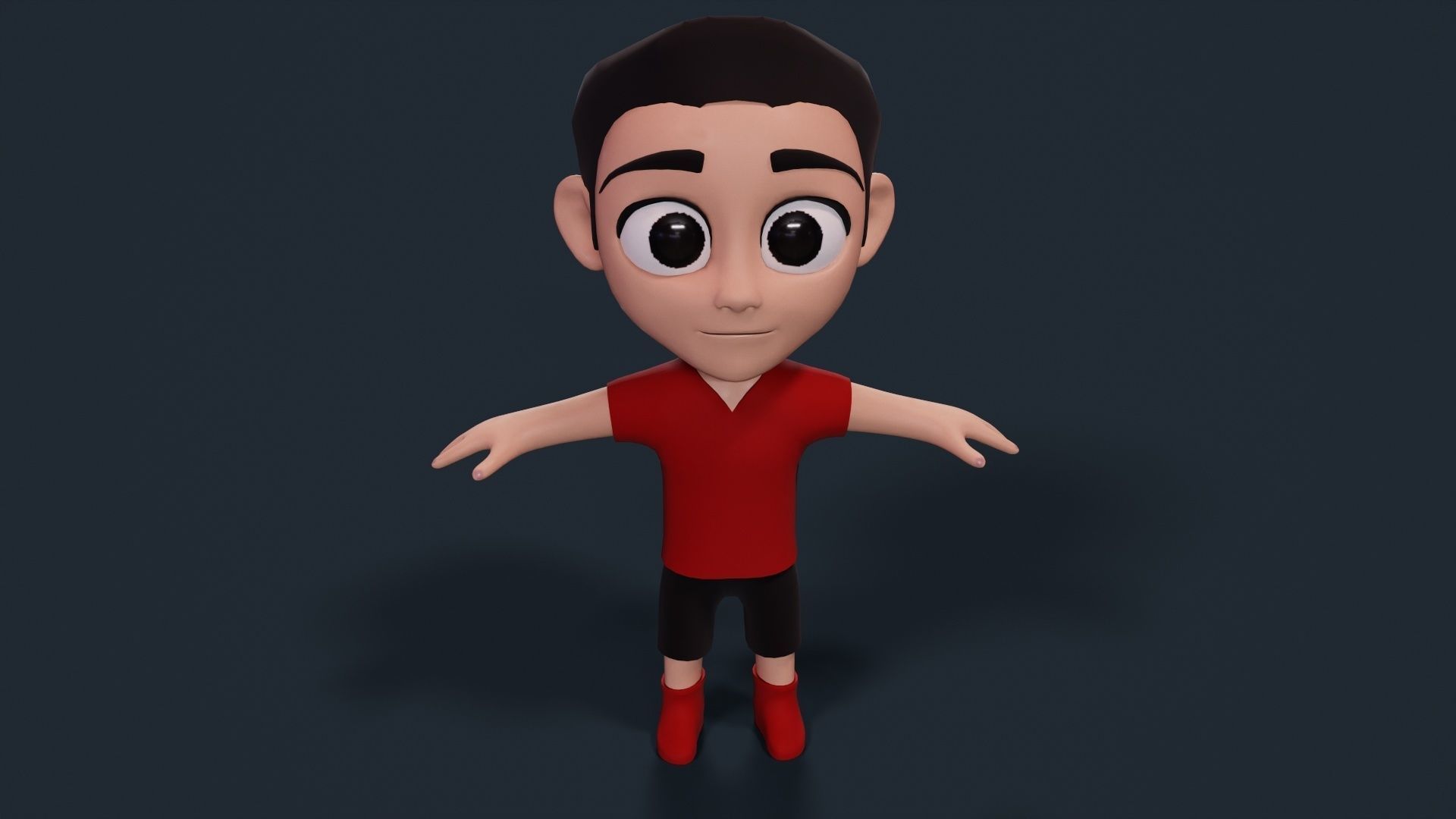 3d Boy  Low-poly 3D model_6