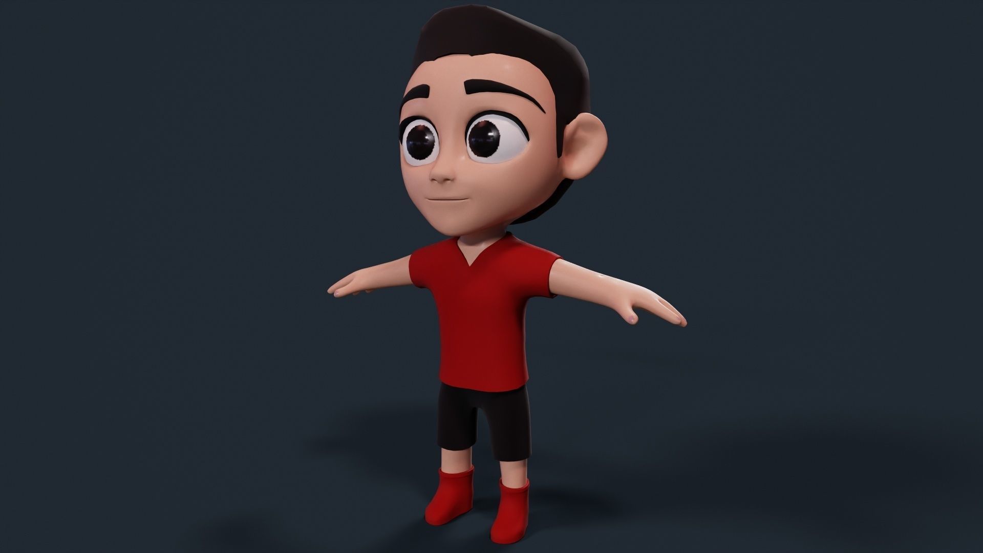 3d Boy  Low-poly 3D model_2