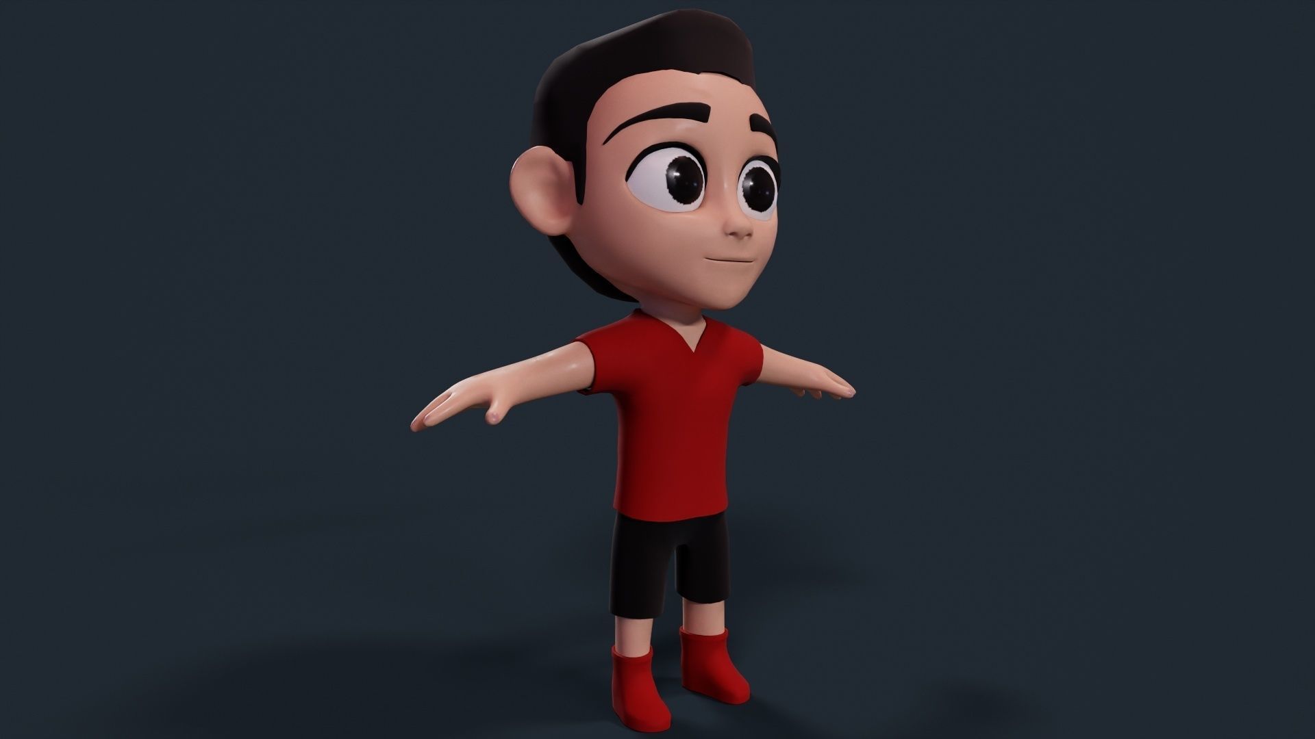 3d Boy  Low-poly 3D model_5