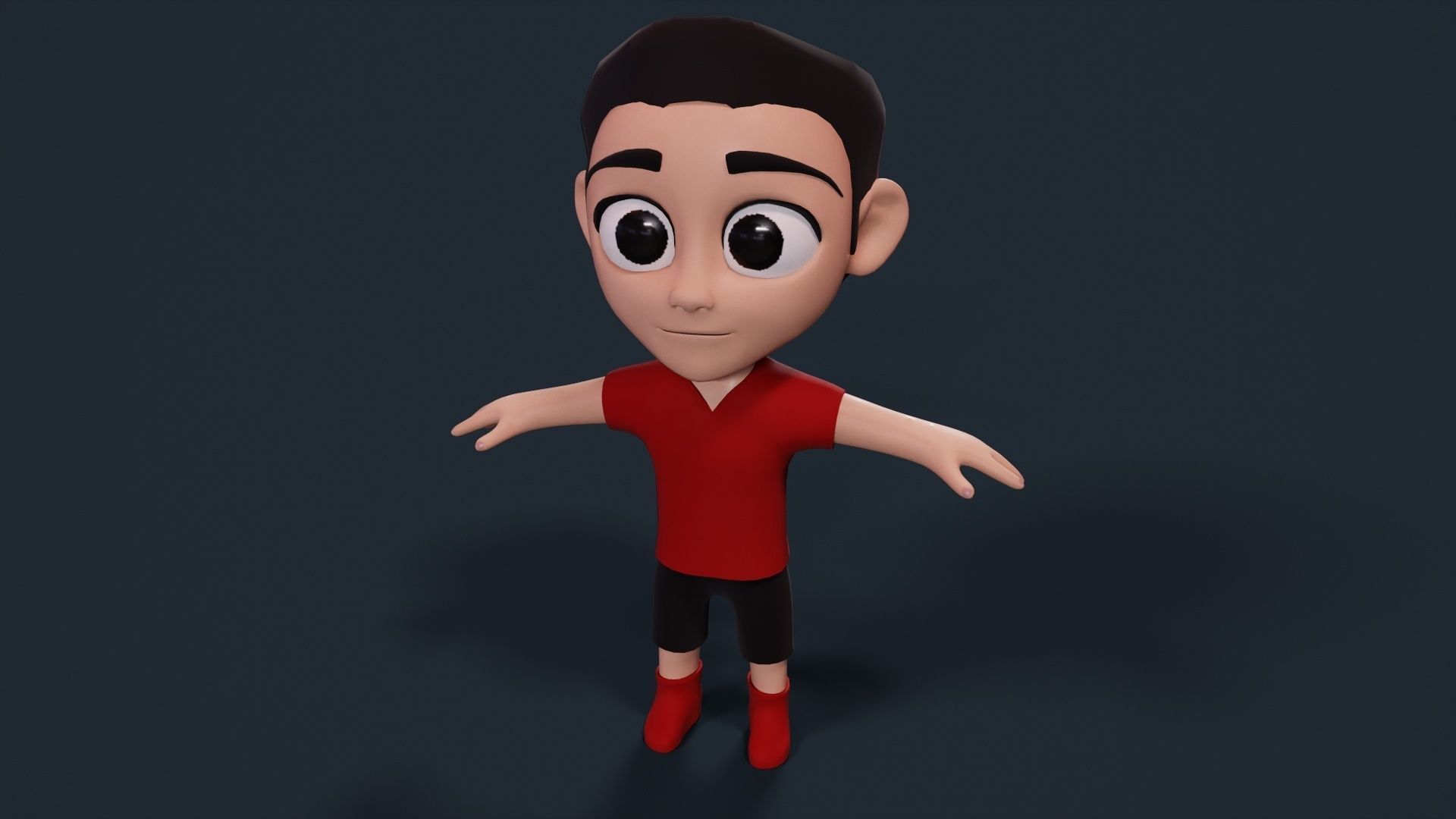 3d Boy  Low-poly 3D model_4