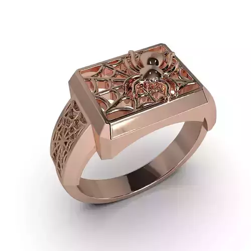 Spider top jewelry ring 3D print model