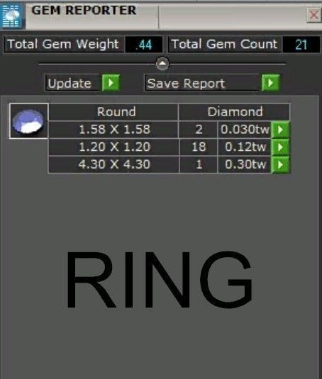 Round Diamond Ring Pendant Set 2405 3D print model_3