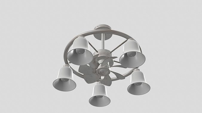 Ceiling Fan with light 3D model