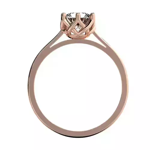 Ring with diamonds 6mm 3D print model