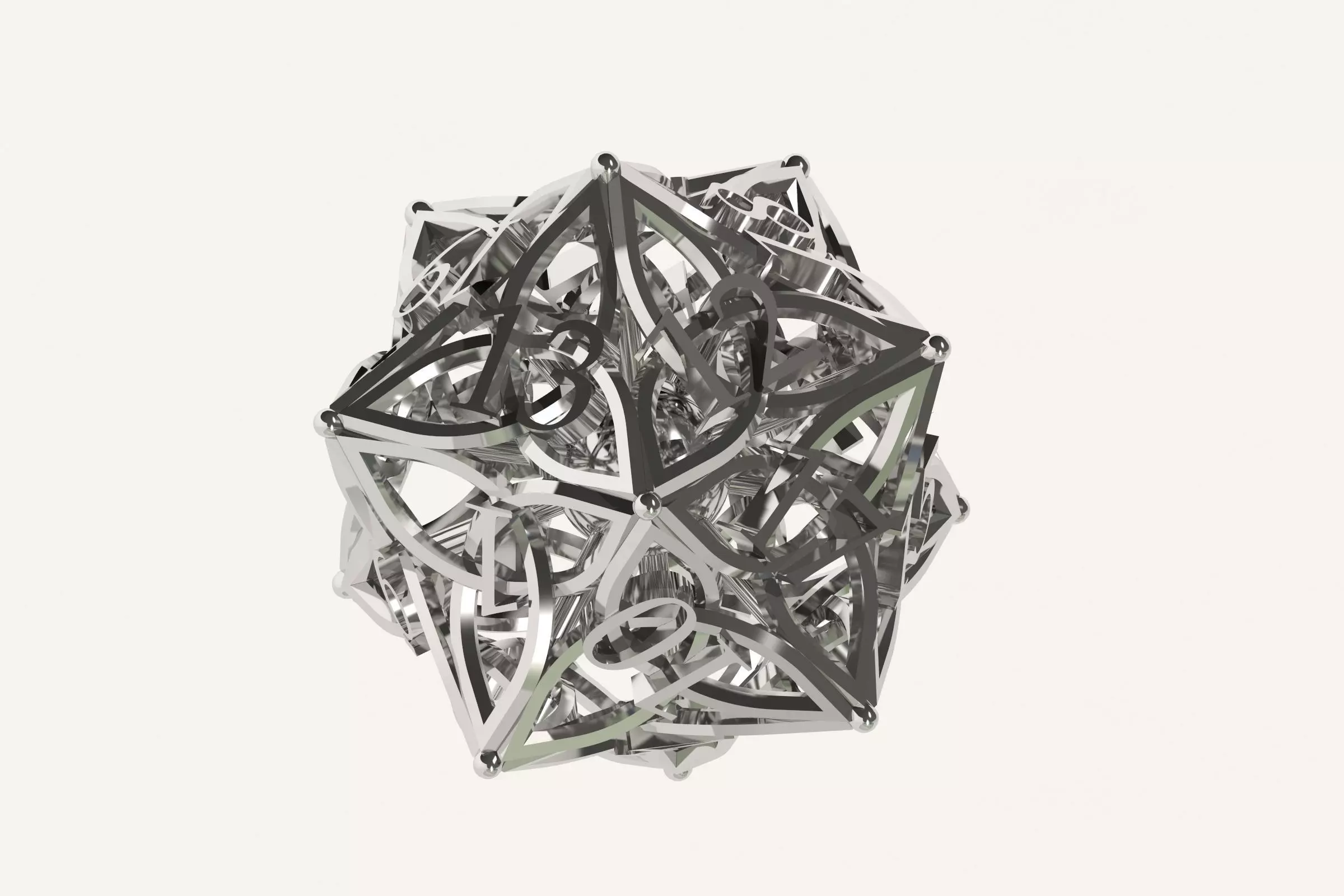 Dice Celtic Style 3D print model - Lightweight Interior Removed 3D print model