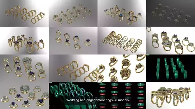 Wedding and engagement rings