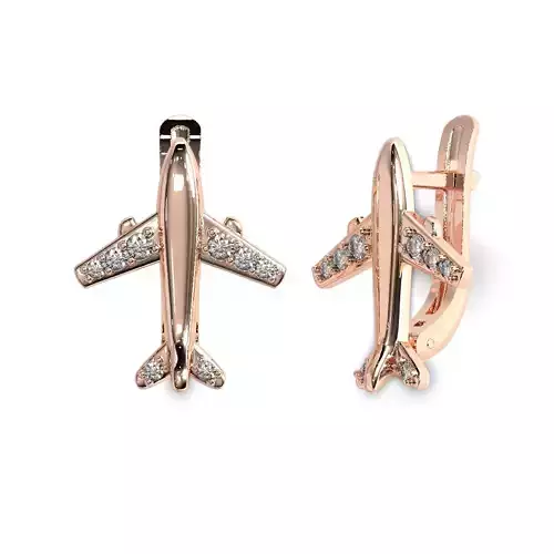 Airplane airbus jewelry earring