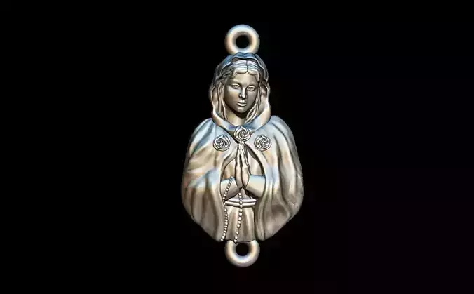 Mystical rose pendant 3D print model