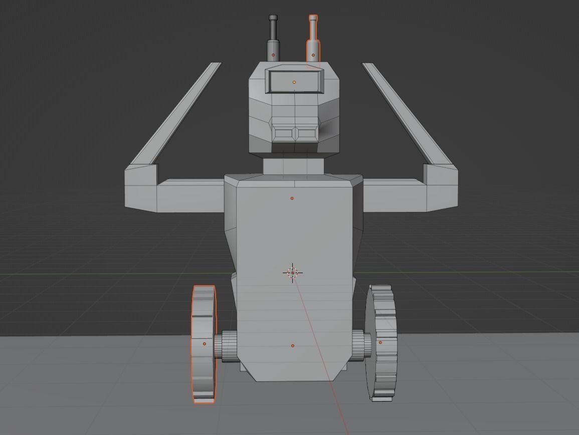 Robo 3D Model - Blender Cycles Render Free low-poly 3D model_2