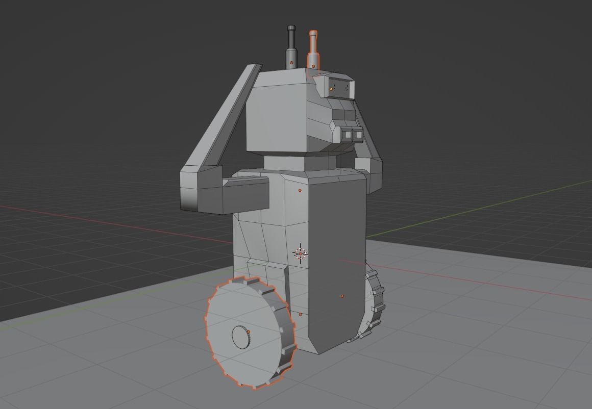 Robo 3D Model - Blender Cycles Render Free low-poly 3D model_4