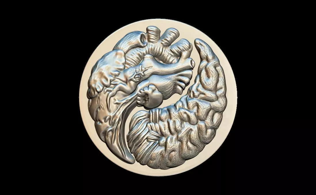 Yin yang pendant 3D print model
