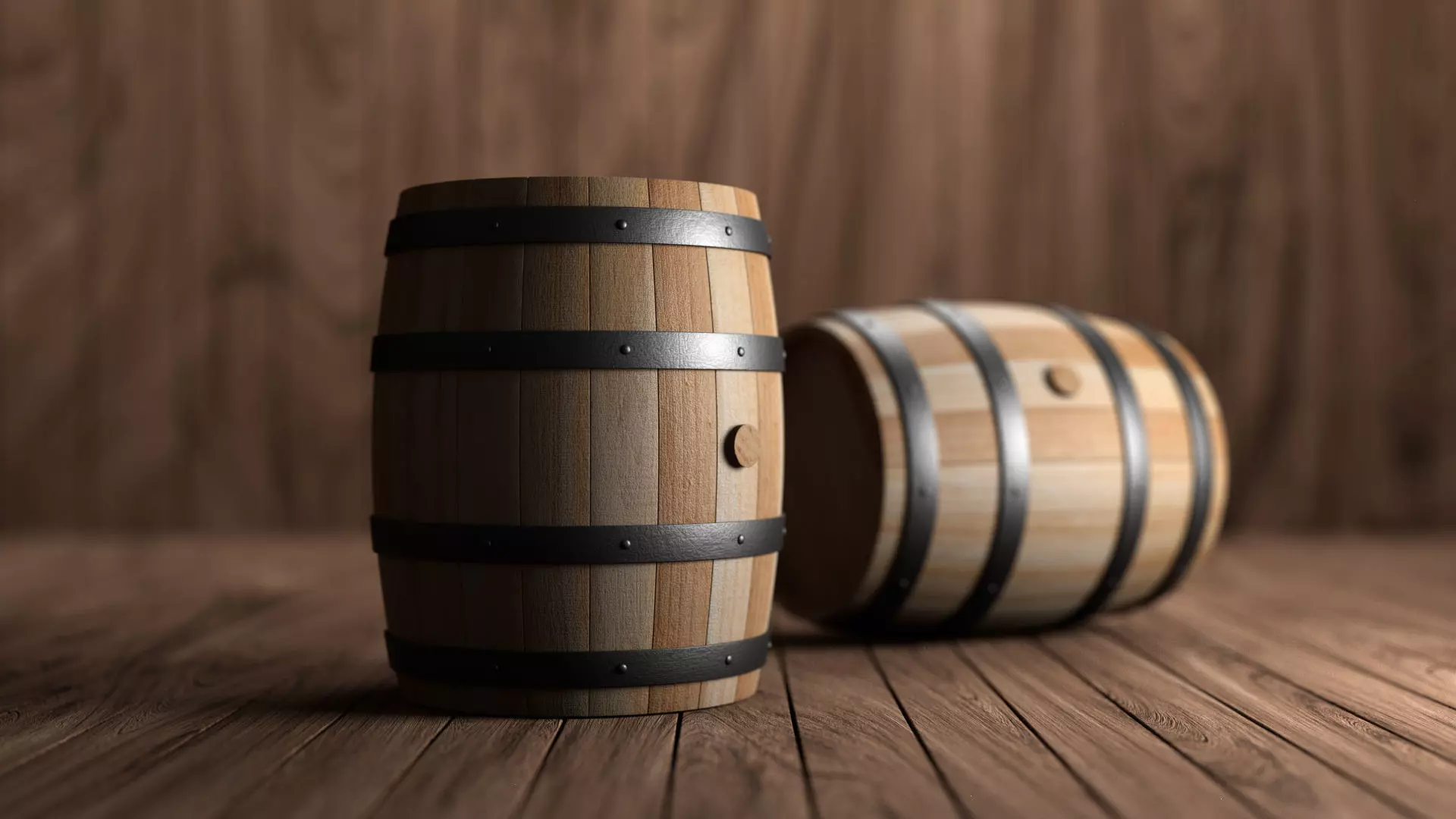 wine barrel 3D model