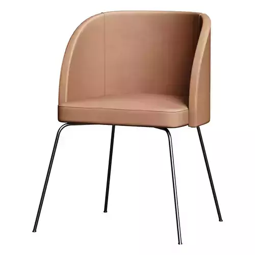 Monnalisa 326 Dining Chair Leather Old Velvet 2015 3D model