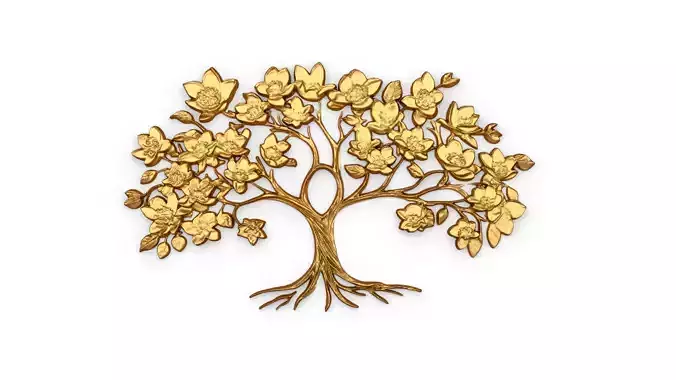 mural tree decor set ornament 04 