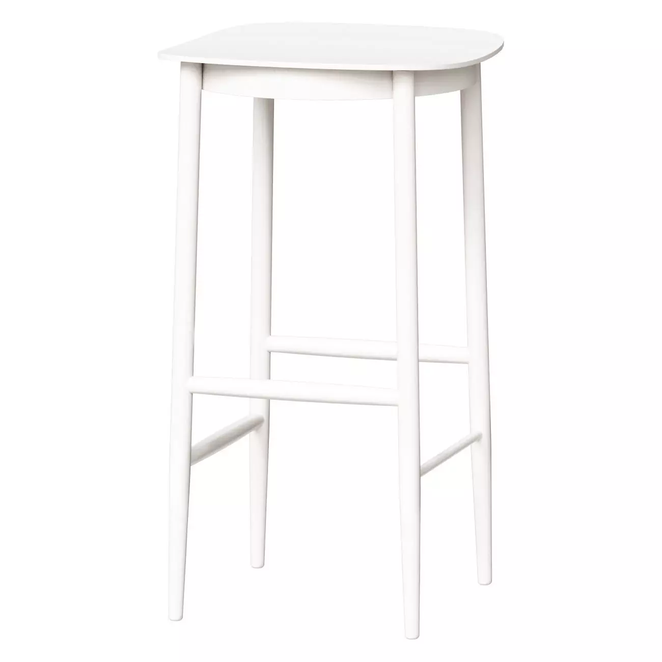 Figurine Barstool White Stained Oak 3D model