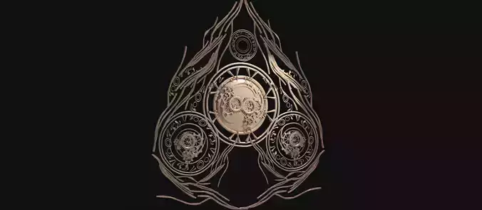 Steampunk Clockwork magic pattern  3D model