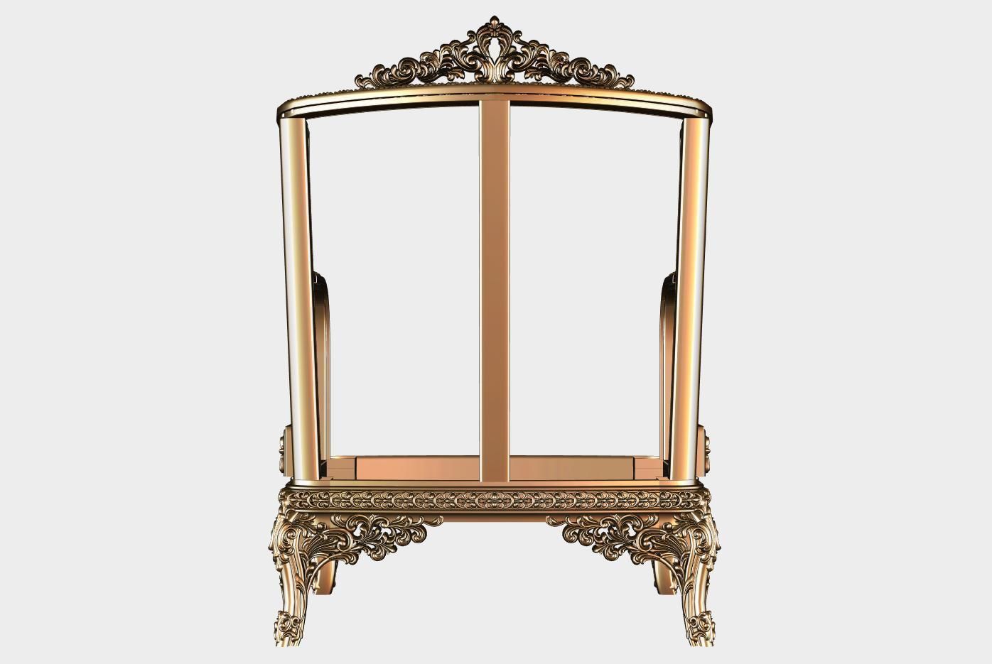 Carved single sofa for cnc 20 3D model_4