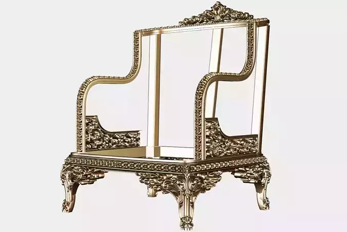 Carved single sofa for cnc 20