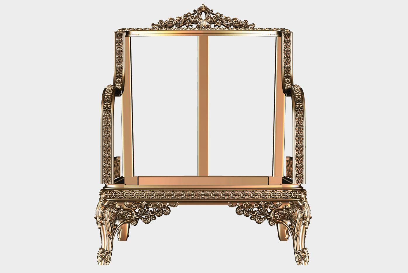 Carved single sofa for cnc 20 3D model_1