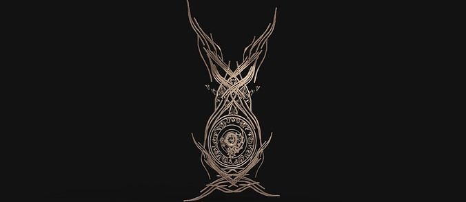 Dragon occult pattern 1 Low-poly 3D model