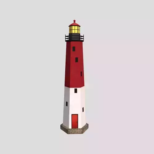 Lighthouse - Low-poly PBR Model Low-poly 3D model